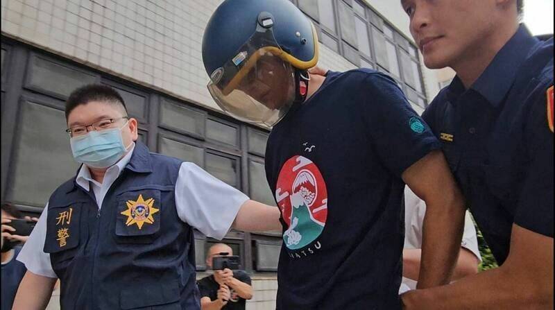 谢姓男子当街杀妻被逮落网。（记者徐圣伦翻摄）