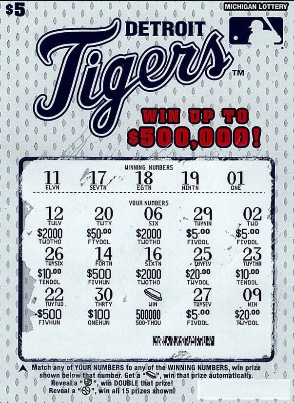 密西根州57岁男子刮中50万美元（约新台币1443万元）头奖。（图撷取自密西根彩券官网）