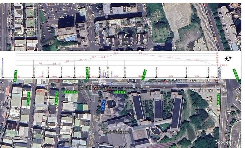 新北地检署公布的余翁行车轨迹图显示，余进入学成街后开始加入，一度达到时速97公里。（取自新北检新闻稿）