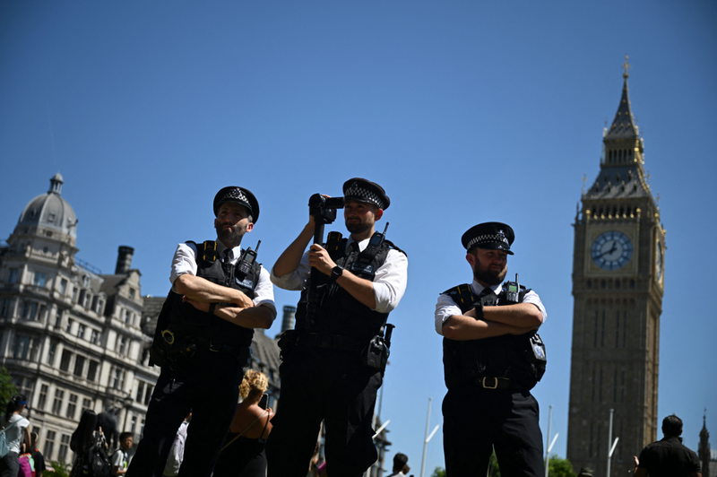 英國警方示意圖。（法新社）