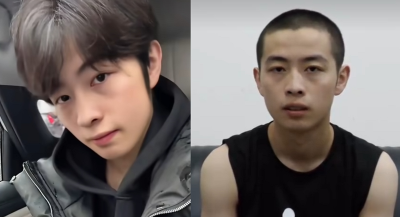 中國高中生找工作被騙到緬甸園區，救回時已被剃成平頭。（圖擷自微博）
