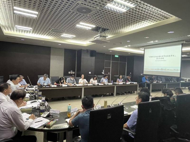 新北市政府針對0708新店粗坑壩水域救援事故，召開災害調查會。（記者吳仁捷翻攝）