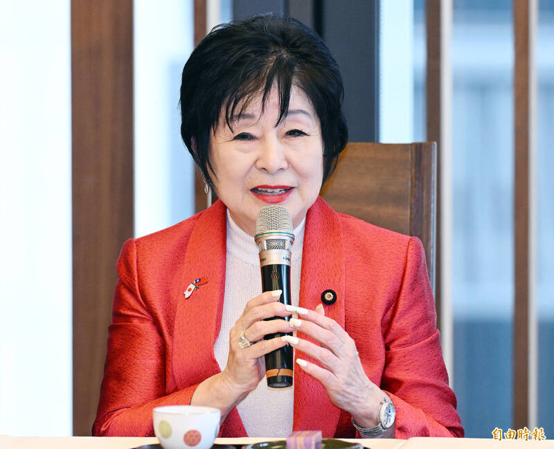 日本前参议院议长山东昭子经常访台，去年双十国庆率领多位日本参议员到台北祝贺。（资料照）