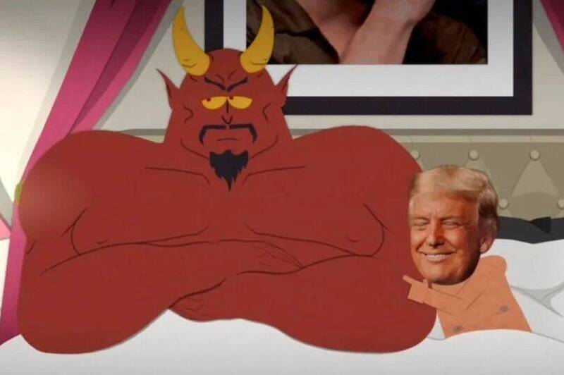 成人讽刺动画「南方四贱客」（South Park）在一集节目中拿美国总统川普开玩笑，内容是人工智慧（AI）生成的川普赤身露体爬过一片沙漠。白宫今天为此抨击动画制作团队。（截自X平台）