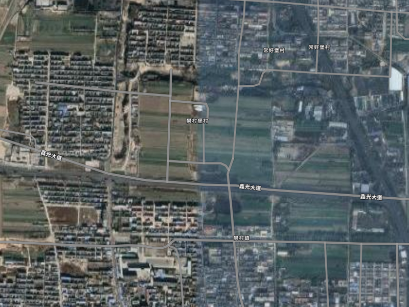 中国山西省河津市发生联结车与厢型车相撞事故，造成6人死亡、8人受伤。图为事发地区。（图撷自Google地图）