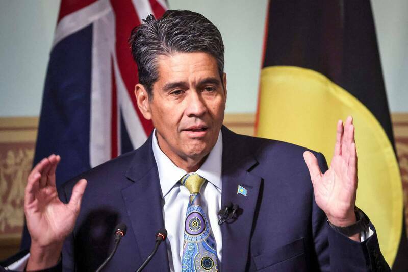 帛琉总统惠恕仁近日在公开演说中严词警告，中资企业正透过灰色手段渗透该国关键战略据点，恐危及美国与台湾的国家安全。（法新社资料照）