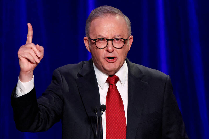 澳洲總理艾班尼斯。（路透資料照）